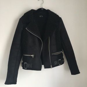 Black Sherpa Moto Jacket